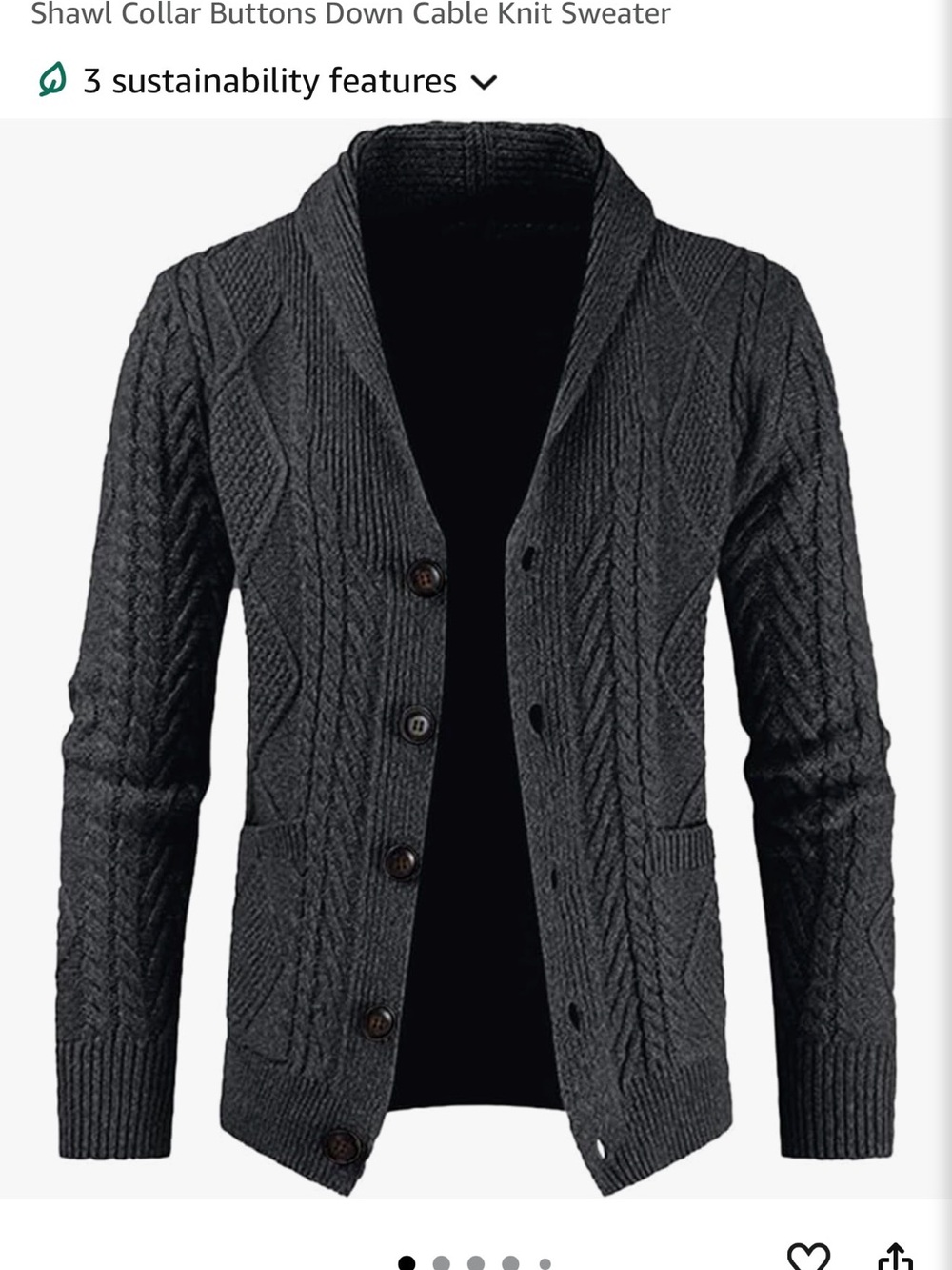 Men’s cable knit cardigan